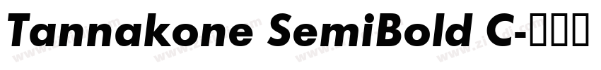 Tannakone SemiBold C字体转换
